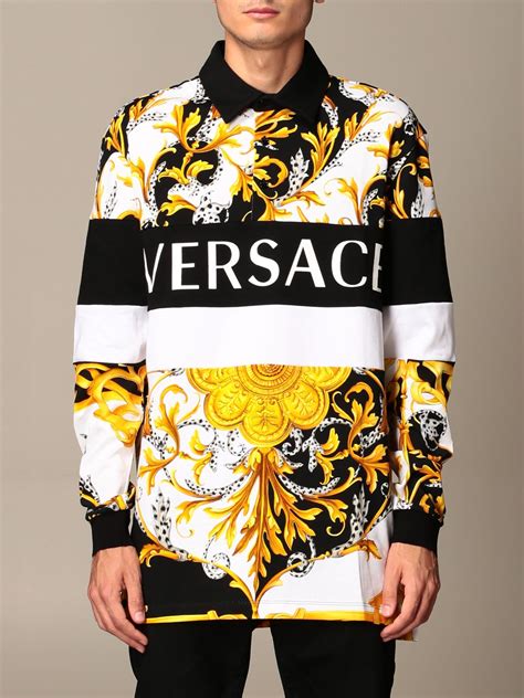 versace polo hombre|versace long sleeve.